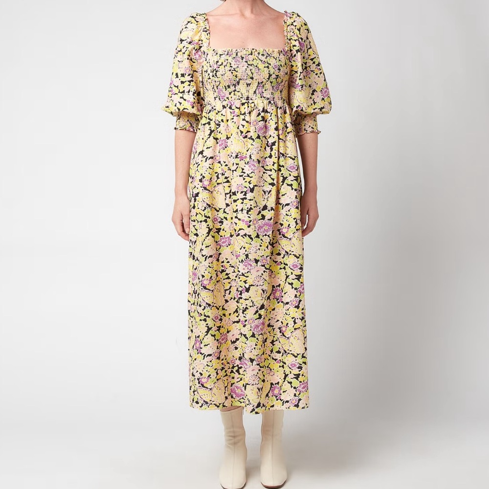 RIXO Women's Saskia Midi Dress Medium Floral